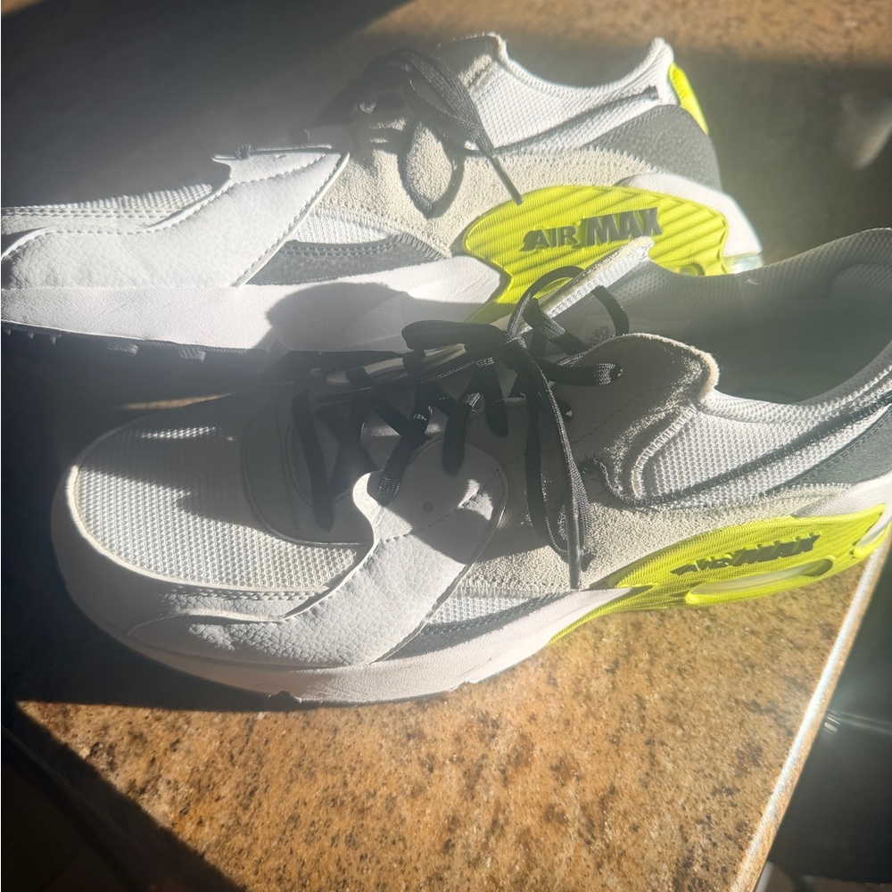 Nike Air Max Shoes in Gray and Bright Yellow
